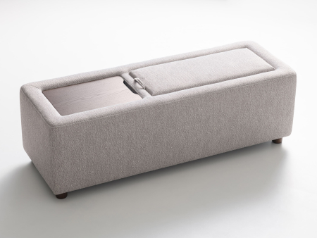 Taburet tapitat Soft 114x40cm, cu spatiu de depozitare, tapitat, personalizabil, stil minimalist [1]