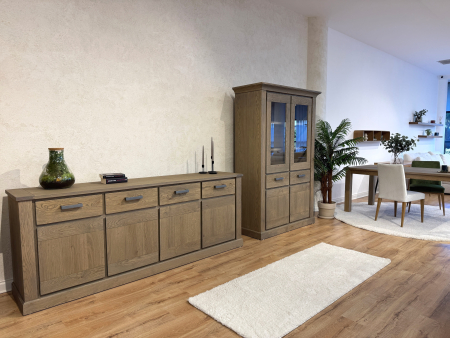 Bufet 4 usi 4 sertare Zurich 225cm, stejar, finisaj mat, stil rustic [6]