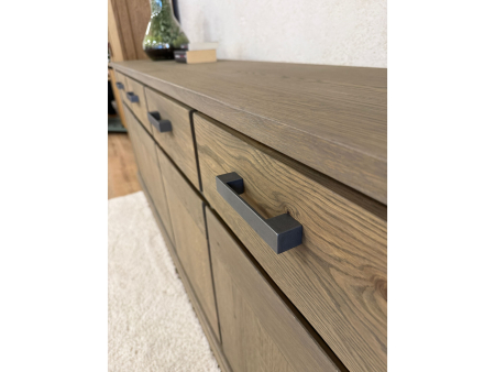 Bufet 4 usi 4 sertare Zurich 225cm, stejar, finisaj mat, stil rustic [5]