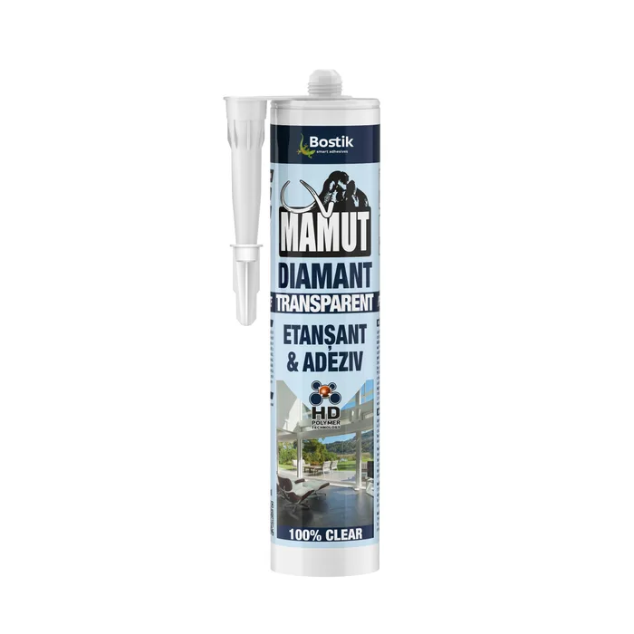 Adeziv pentru suprafete multiple, flexibil, Mamut Universal Diamant, interior / exterior, transparent, 290 ml [1]