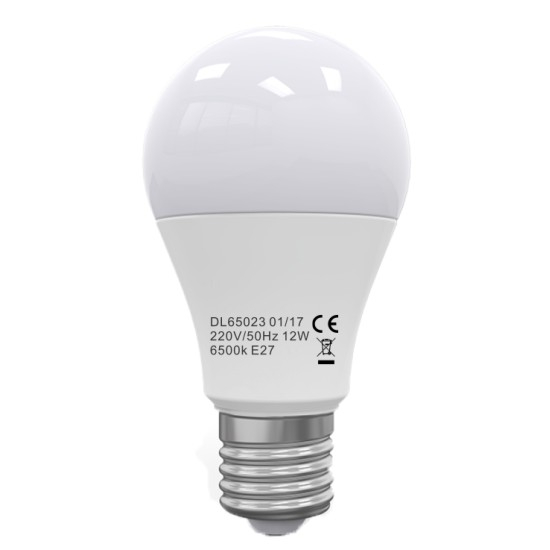 Bec Led E27, model glob A60, 12W=100W, 6400K, lumina rece, ore functionare 15.000 [1]