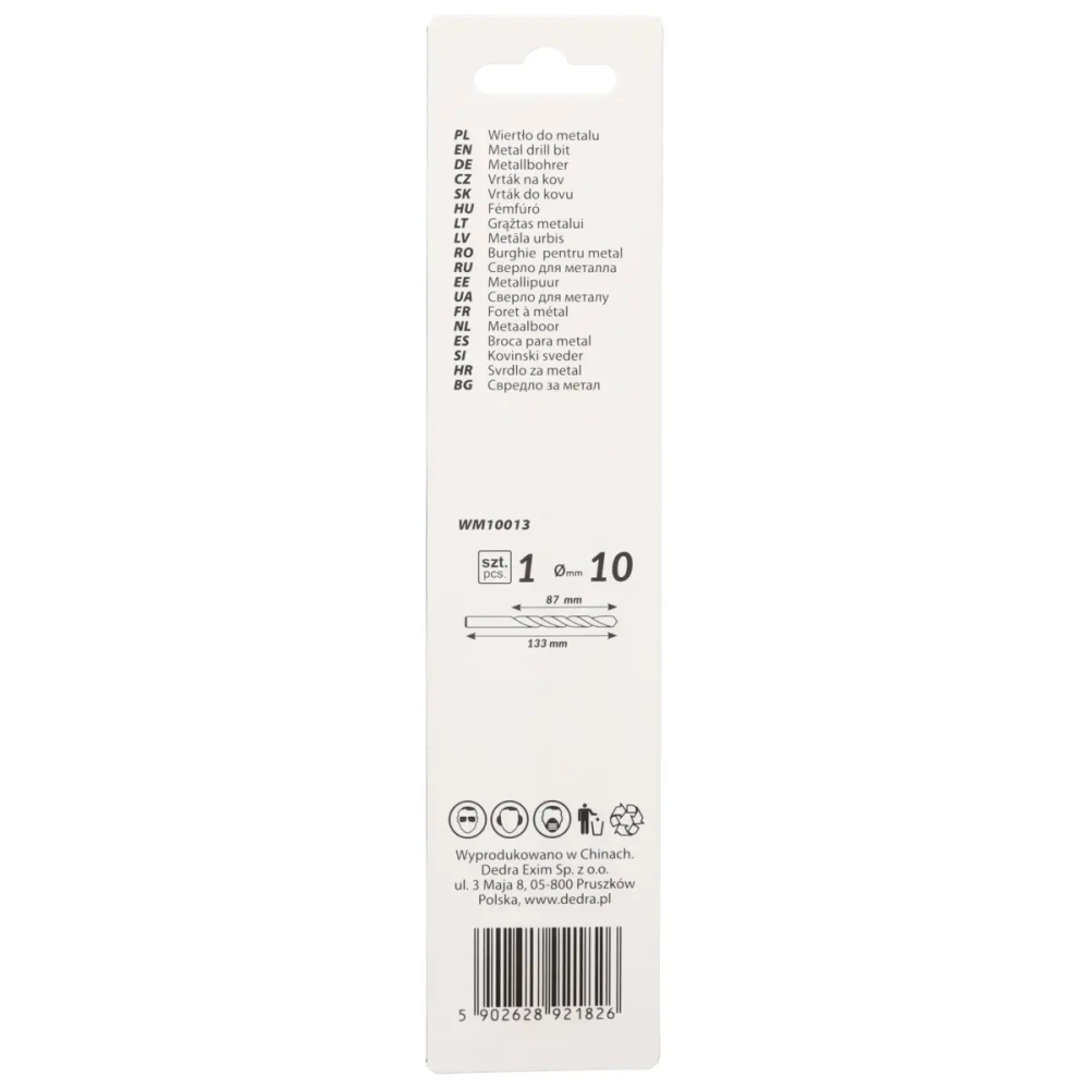 Burghie pentru metal 1buc, HSS, DIN338, 10,0x133mm [2]