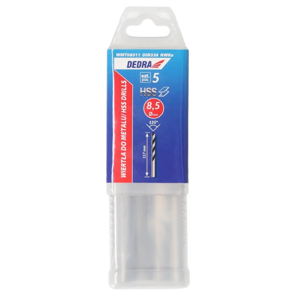 Burghie pentru metal 5buc, HSS, DIN338, 10,0x133mm [2]