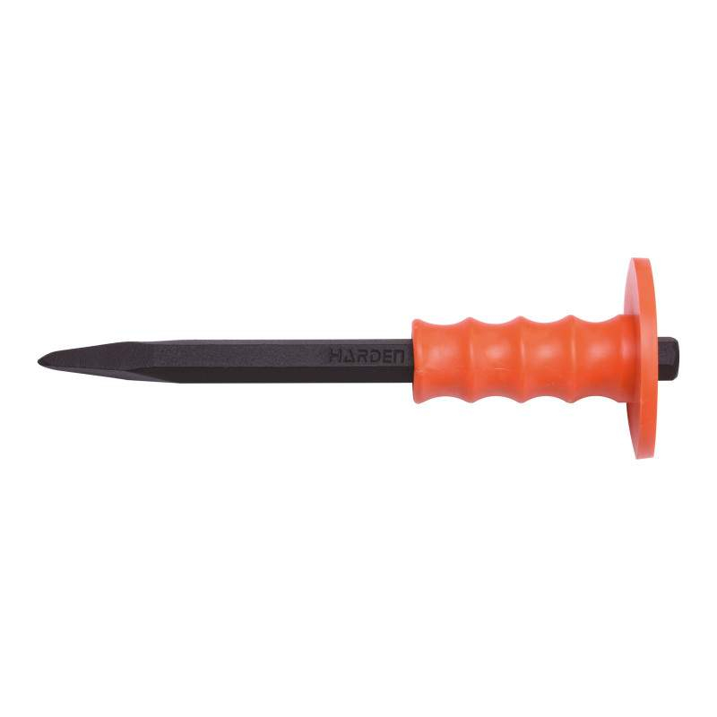 Dalta ascutita cu garda si maner din plastic 4 x 18 x 300 , Harden [1]