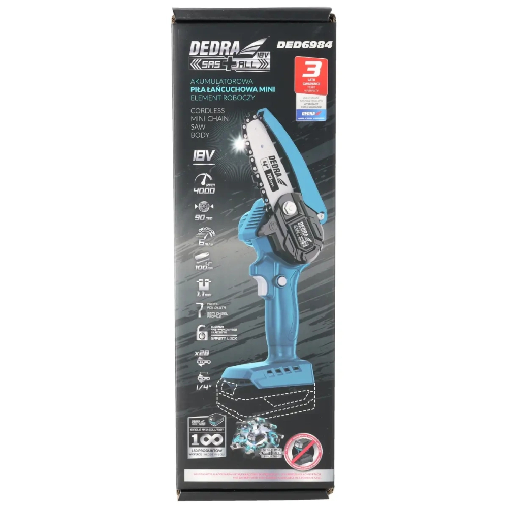 Mini ferăstrău cu lanț 4" 18V [4]