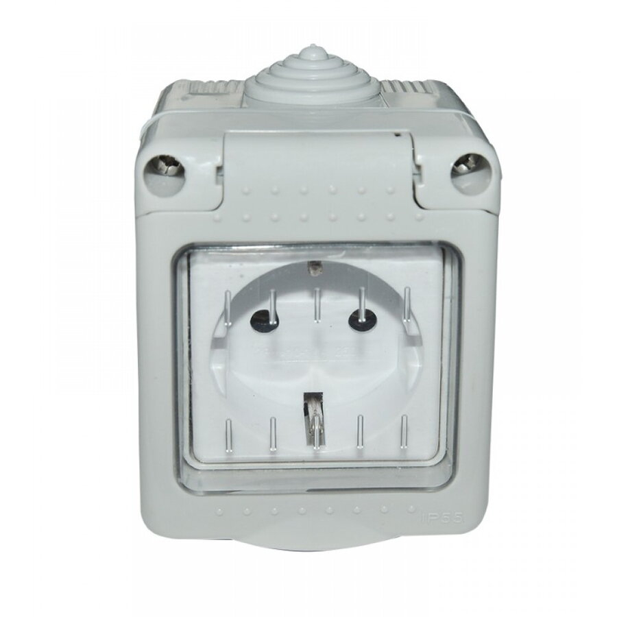 Priza Modulara Simpla cu capac, Antigron, 16A, IP55 [1]