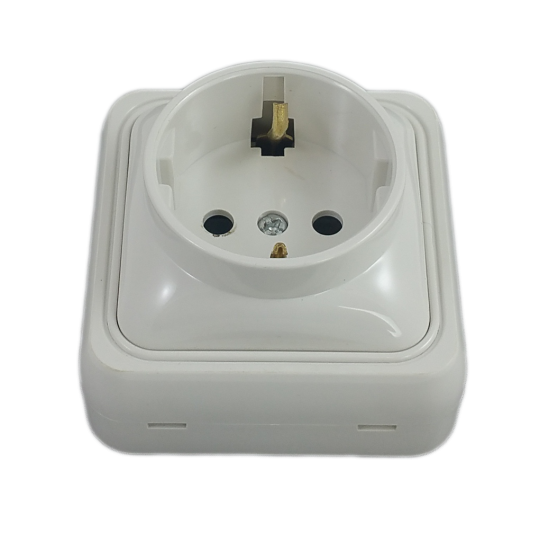 Priza Simpla Mini Alba - montaj aparent [2]
