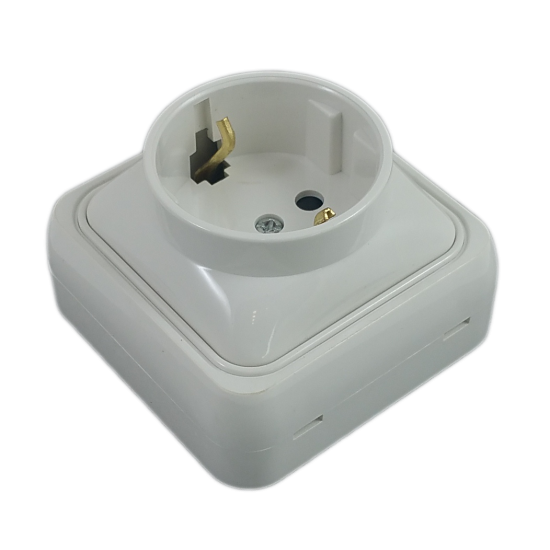 Priza Simpla Mini Alba - montaj aparent [1]