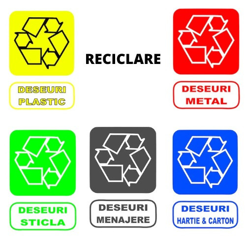 Set 5 etichete autocolante RECICLARE [3]