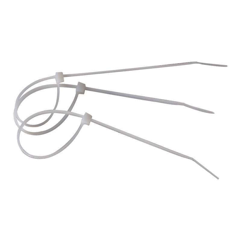 Set de 100 legaturi de cablu din nylon, 150X2.5mm Alb Harden [1]