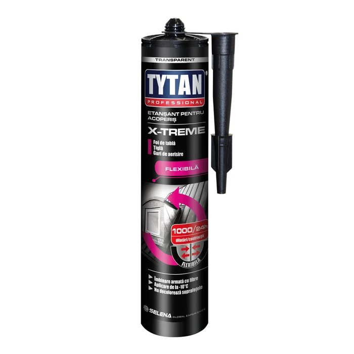 Silicon de etansare, transparent, pentru acoperis, X-Treme Tytan Professional, 280 ml [1]