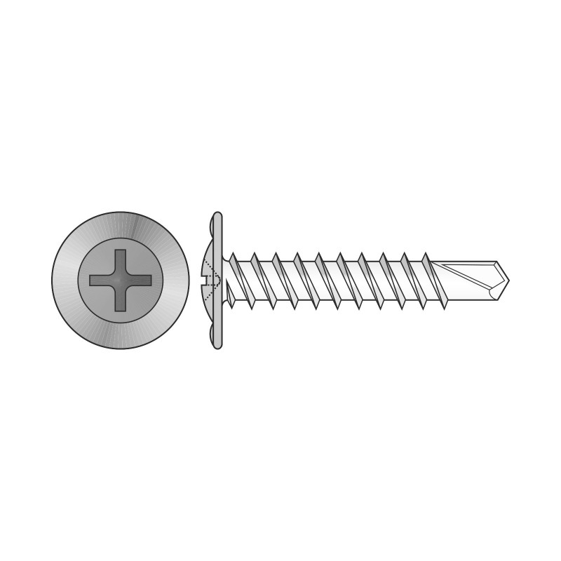 Surub autoforant cap special plat+saiba, otel, zincat sau vopsit in camp electrostatic,4.2X32,25buc/pg,Rocast [1]