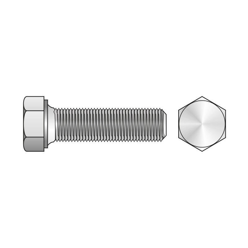 Surub total filetat cu cap hexagonal DIN 933,M8X16,20buc/pg,Rocast [1]