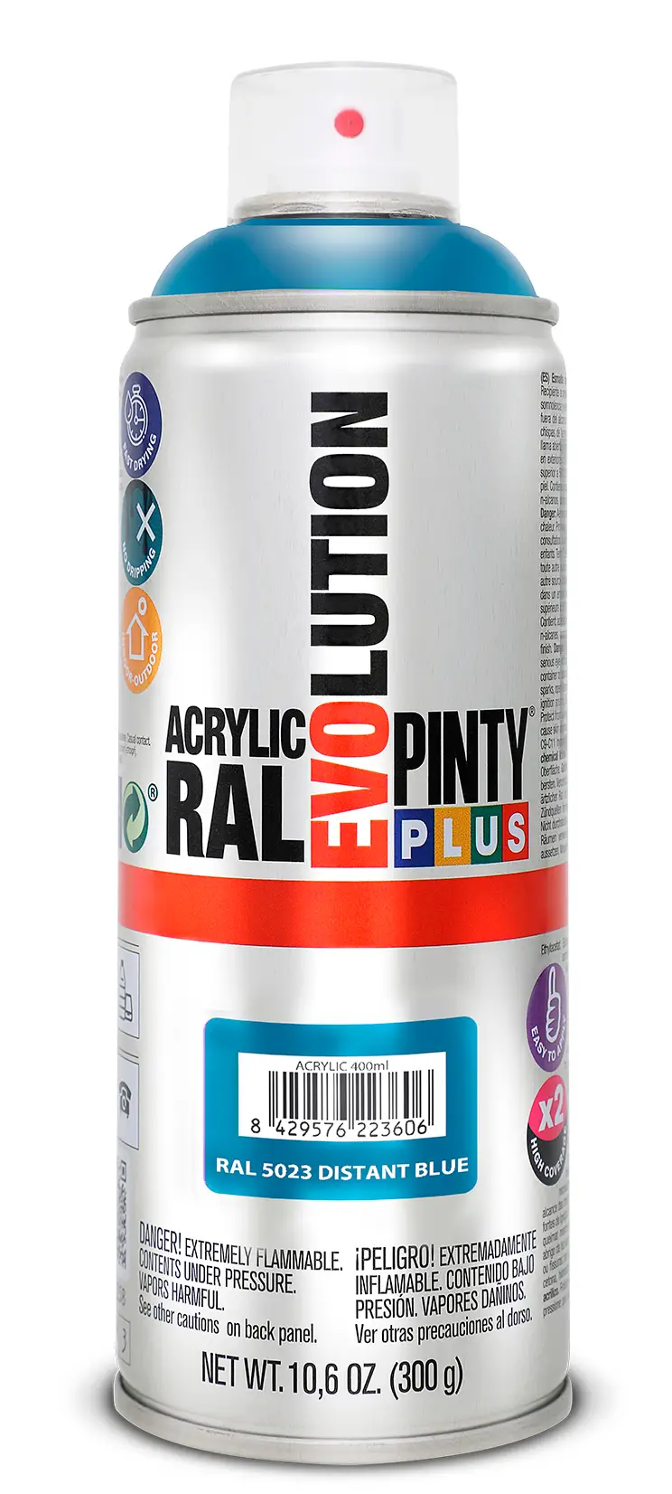 Vopsea spray acrilica albastru distant RAL 5023 400 ml Pinty plus [1]