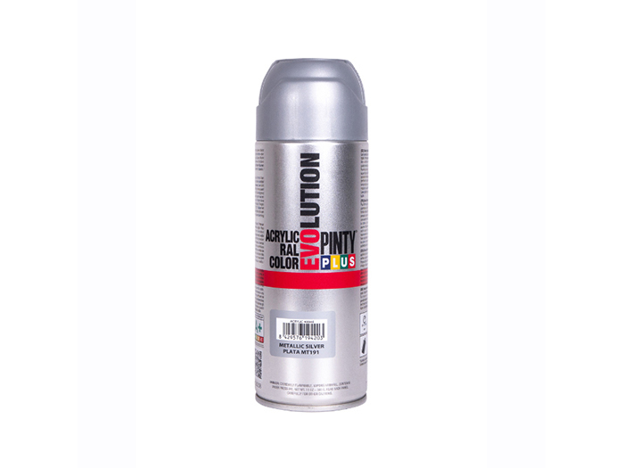 Vopsea spray acrilica argintiu Metalizat 400 ml Pinty plus [1]