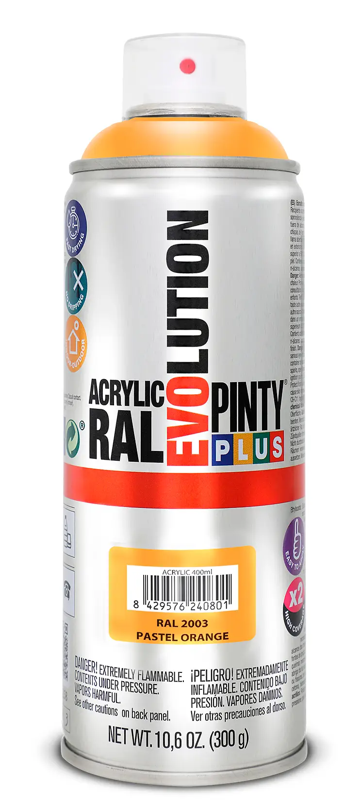 Vopsea spray acrilica portocaliu pastel RAL 2003 400 ml  Pinty plus [1]