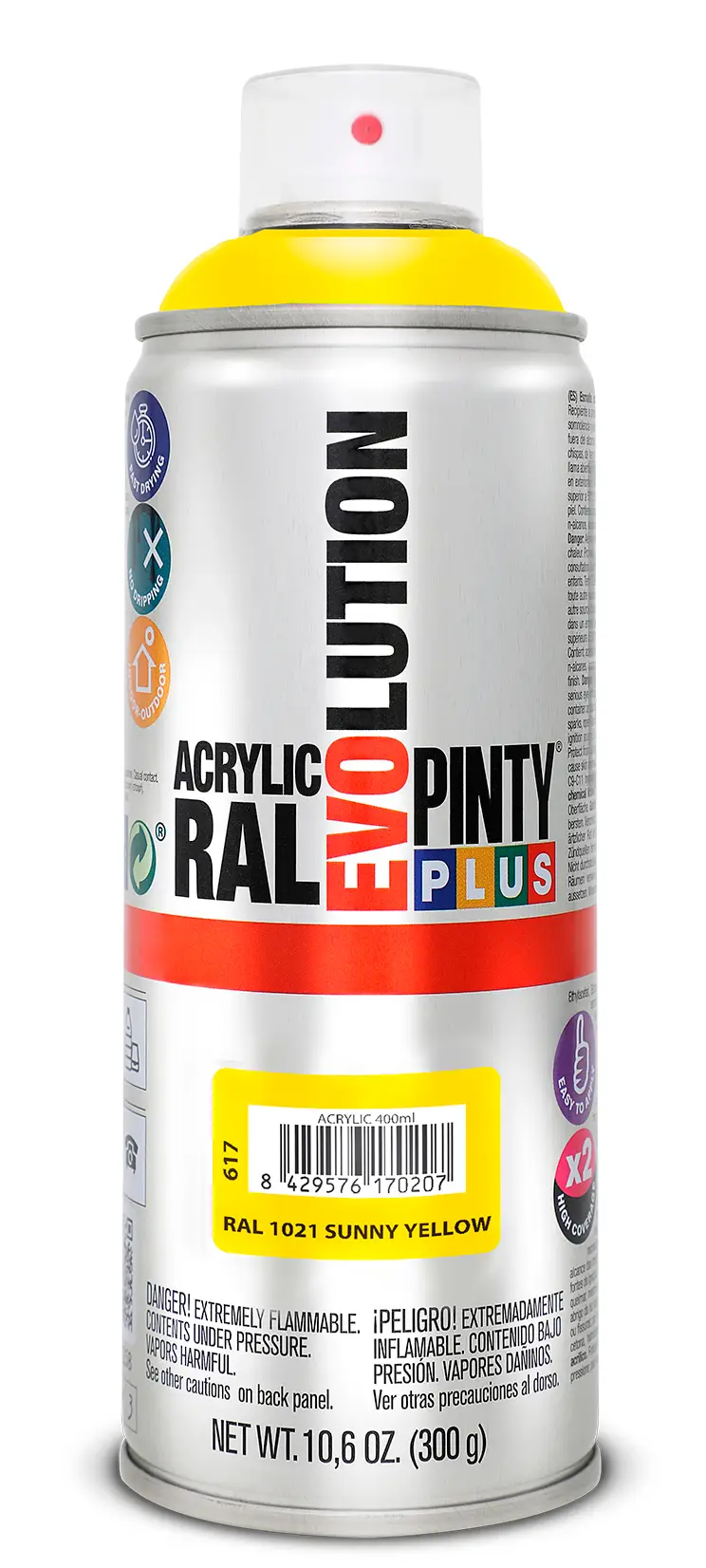 Vopsea spray acrilica  galben RAL 1021 400 ml Pinty plus [1]
