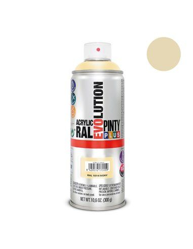 Vopsea spray acrilica  ivory RAL 1014 400 ml Pinty plus [1]
