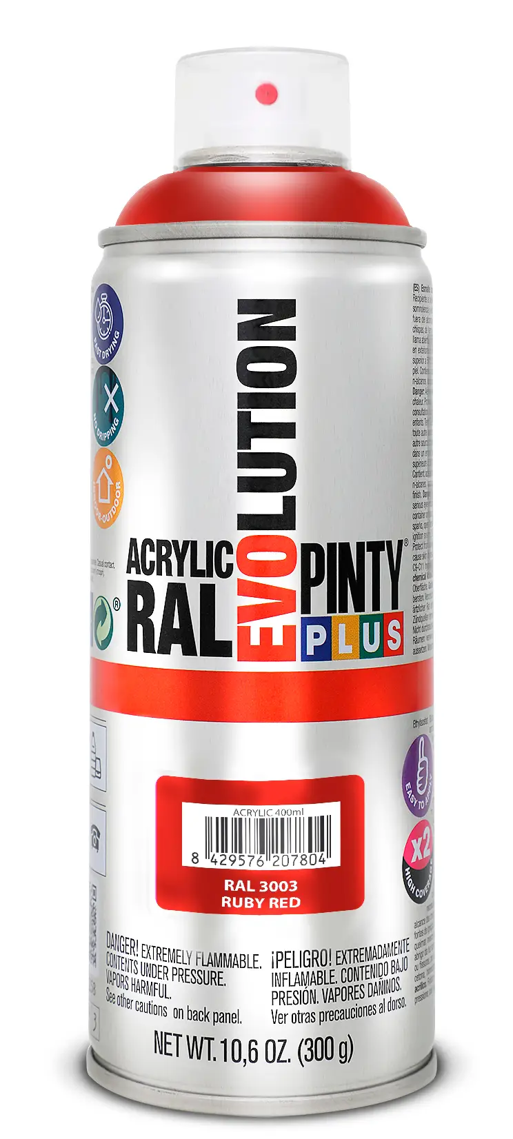 Vopsea spray acrilica rosu rubin RAL 3003 400 ml Pinty plus [1]