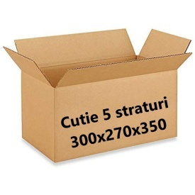 AMBALAJE SI CONSUMABILE - 1 buc Cutie carton NATUR 300 x 270 x 350 mm - 5 straturi
