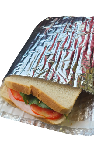 AMBALAJE SI CONSUMABILE - 10 buc pungi termice cu bule pentru sandwich si doze bauturi 170 x 220 + 50 mm