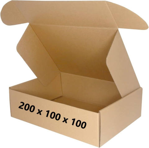 AMBALAJE SI CONSUMABILE - 100 buc Cutie carton NATUR 200 x 100 x 100 mm