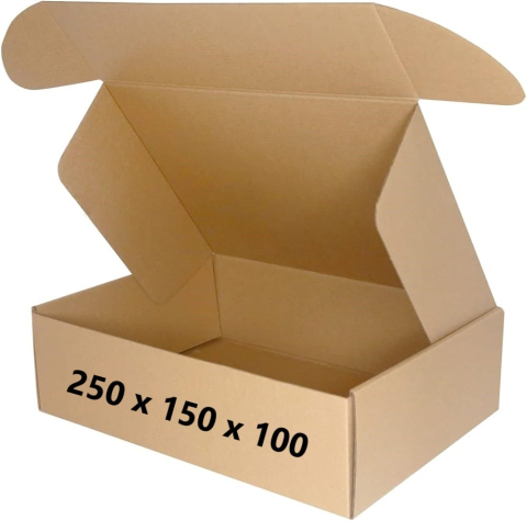 AMBALAJE SI CONSUMABILE - 100 buc Cutie carton NATUR 250 x 150 x 100 mm