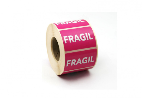 AMBALAJE SI CONSUMABILE - 1000 buc Rola cu eticheta "FRAGIL" 60x40 mm, autoadezive, 1000 buc