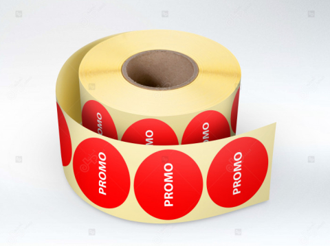 AMBALAJE SI CONSUMABILE - 1000 buc Rola cu eticheta "PROMO " diametru 40 mm, autoadezive