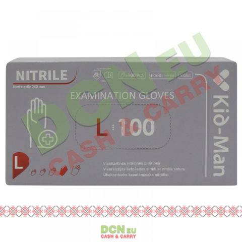 PRODUSE CURATENIE - KID-MAN MANUSI NITRIL NEPUDRATE MOV L 100BUC