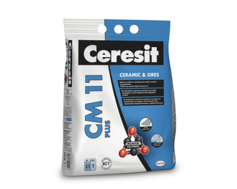 SILICON SI ADEZIV - Adeziv Ceresit CM11 Plus pentru gresie și faianță interior și exterior 5 kg
