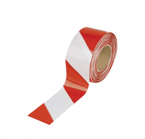 UNELTE SI ACCESORII PENTRU ZIDARIE  SI ZUGRAVIT - BANDA AVERTIZARE (ALB/ROSU)80MMX100M