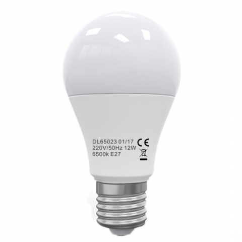 SURSE ILUMINAT - Bec Led E27, model glob A60, 15W=120W, 6400K, lumina rece, ore functionare 15.000