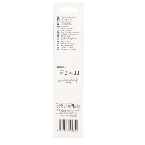 Burghie pentru metal 1buc, HSS, DIN338, 11,0x142mm [1]
