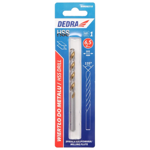 SCULE SI UNELTE - Burghie pentru metal 1buc, HSS, DIN338, 6,5x101mm