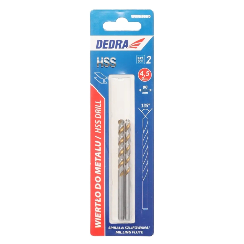SCULE SI UNELTE - Burghie pentru metal 2buc, HSS, DIN338, 5,0x86mm