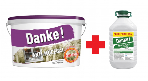 VOPSEA LAVABILA/AMORSA - DANKE ANTI-MUCEGAI PENTRU INTERIOR PROMO 15L +AMORSA4L