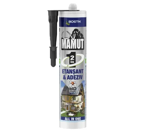 SILICON SI ADEZIV - DEN BRAVEN MAMUT UNIVERSAL NEGRU 290ML