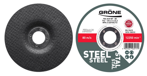 SCULE SI UNELTE - DISC ABRAZIV PT OTEL INOXIDABIL GRONE 125MMX1MMX22.23MM