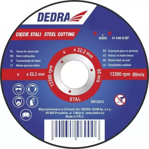 SCULE SI UNELTE - Disc de taiere pentru otel 125x1,0x22,2