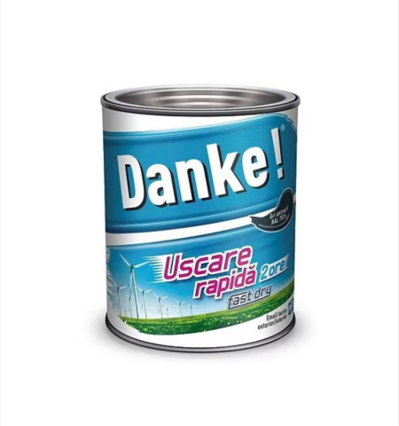 VOPSEA/LEMN/METAL/ZIDARIE - Email uscare rapida Gri Antracit RAL 7016 0.75 L Danke