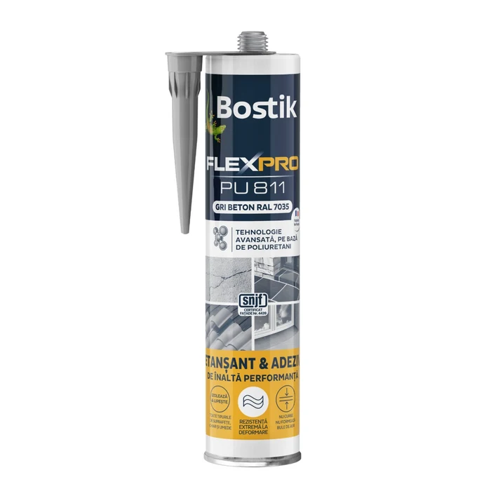 ELEMENTE IMBINARE SI FIXARE LEMN - ETANSANT & ADEZIV PU 811 GRI BETON 300 ML FLEXPRO DEN BRAVEN