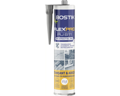 SILICON SI ADEZIV - Etanșeizant și adeziv Bostik 300 ml gri antracit RAL 7016