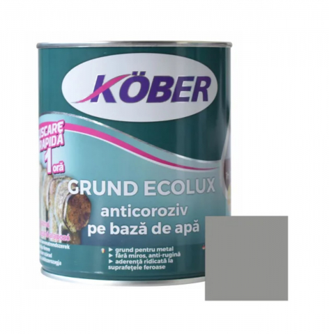 Produse - GRUND ECOLUX ANTICOROZIV PE BAZA DE APA GRI 0.6L