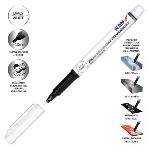 SCULE SI UNELTE - Marker industrial alb 1mm, 1buc