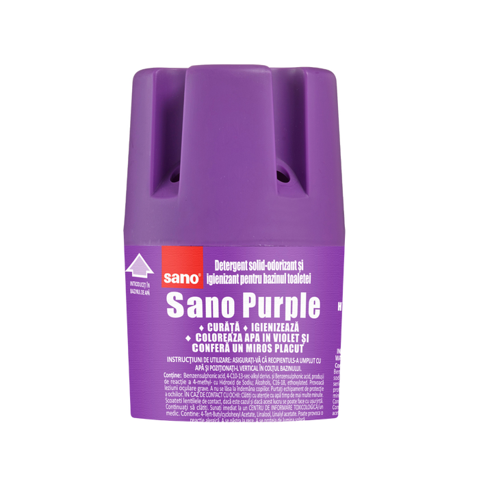 PRODUSE CURATENIE - Odorizant bazin wc Sano Purple, solid, 150 g