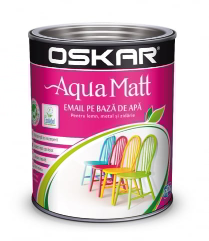 VOPSEA LAVABILA/AMORSA - OSKAR AQUA MATT EMAIL ALB CONTEMPORAN 2.5 L