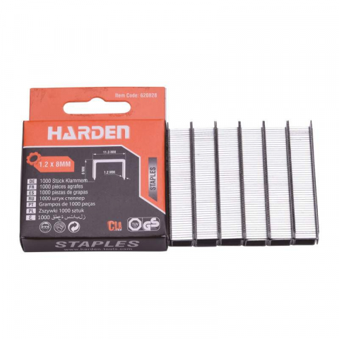 ELEMENTE DE FIXARE - Pachet de capse,1.2X8mm,1000buc, Profesional, Harden