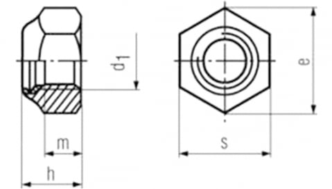 ELEMENTE DE FIXARE - Piulita hexagonala cu autoblocare DIN 985 M12, 10buc/pg,Rocast
