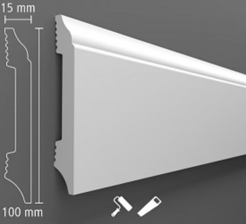 VOPSEA/LEMN/METAL/ZIDARIE - Plinta decorativa din duropolimer, D 306, 240 x 10 x 1,5 cm